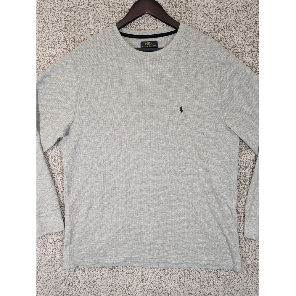 Polo Ralph Lauren Thermal Knit Long Sleeve T-Shirt Men's XL Grey Baselayer